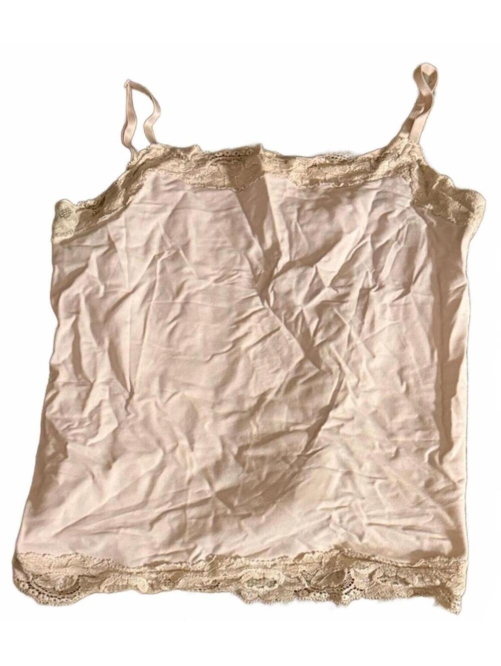 Ann Taylor Lace Trim Camisole Tank Top Medium